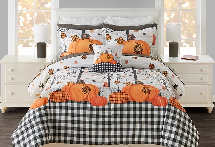 Plaid Pumpkin Bedroom Ensemble